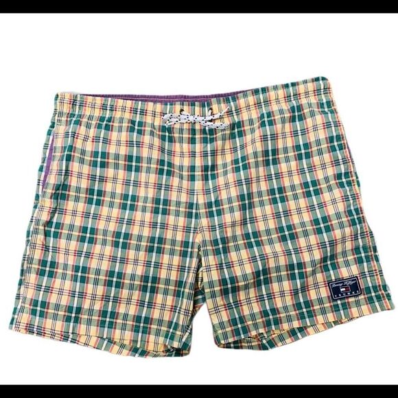 Tommy Hilfiger Medium Plaid Swim Trunks men’s - Picture 1 of 4